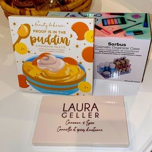 Beauty bundle - two eyeshadow palette and make-up organizer. NEW!!